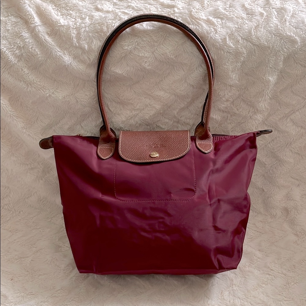 Longchamp Le Pliage medium shoulder tote - burgandy